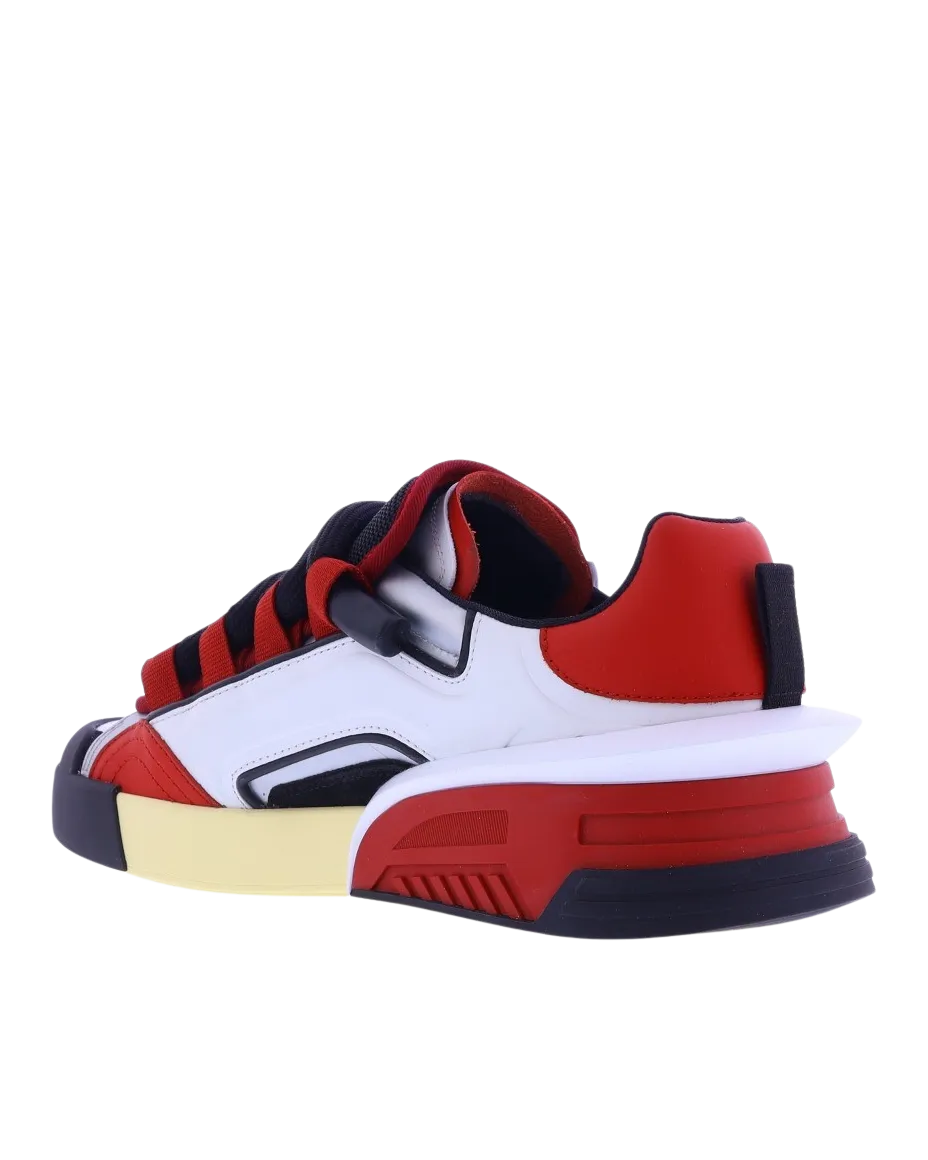 Heren Mixed Portofino Sneakers Rood