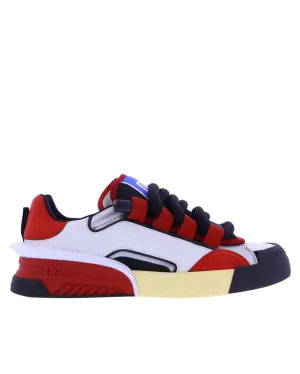 Heren Mixed Portofino Sneakers Rood