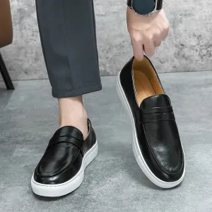 Hnzxzm Men's Casual Shoes Fashion Loafers Moccasins Slip On Man Flats Comfortable Male Genuine Leather Shoes Chaussure 