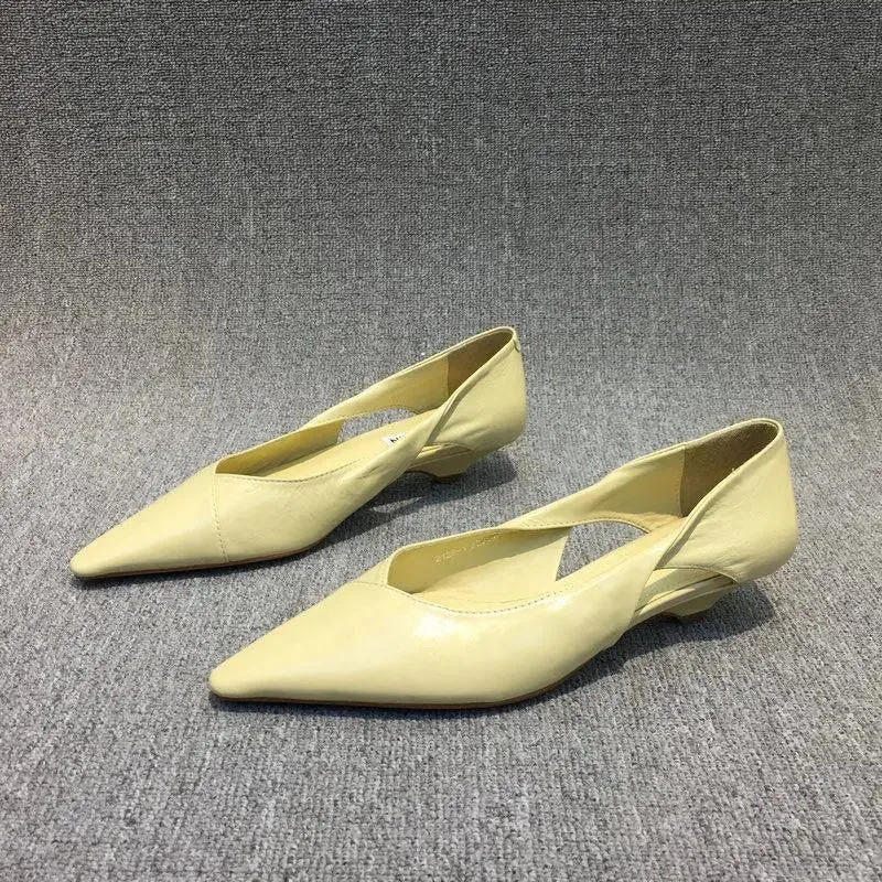 Hnzxzm Shoes for Woman 2024 Comfortable Women's Summer Footwear Moccasins Blue Low Heel Elegant Pointed Toe High Quality Popular Young