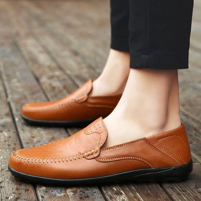 Leather Loafers Men's Casual Shoes JOS0239 Breathable Italian