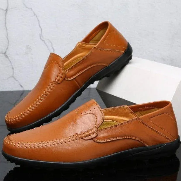 Leather Loafers Men's Casual Shoes JOS0239 Breathable Italian