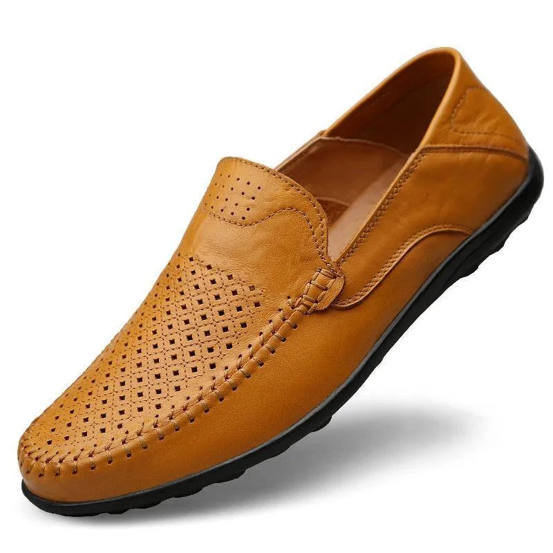 Leather Loafers Men's Casual Shoes JOS0239 Breathable Italian