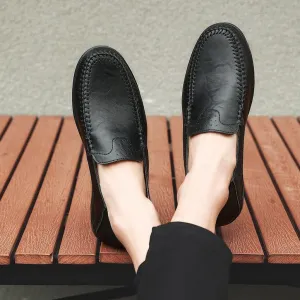 Leather Loafers Men's Casual Shoes JOS0239 Breathable Italian