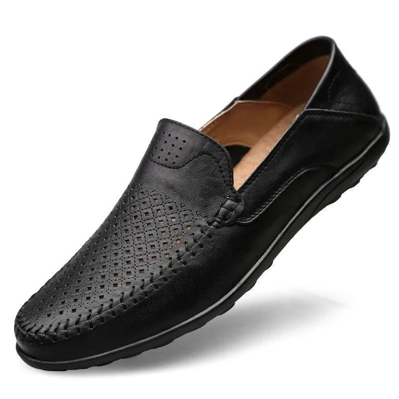 Leather Loafers Men's Casual Shoes JOS0239 Breathable Italian