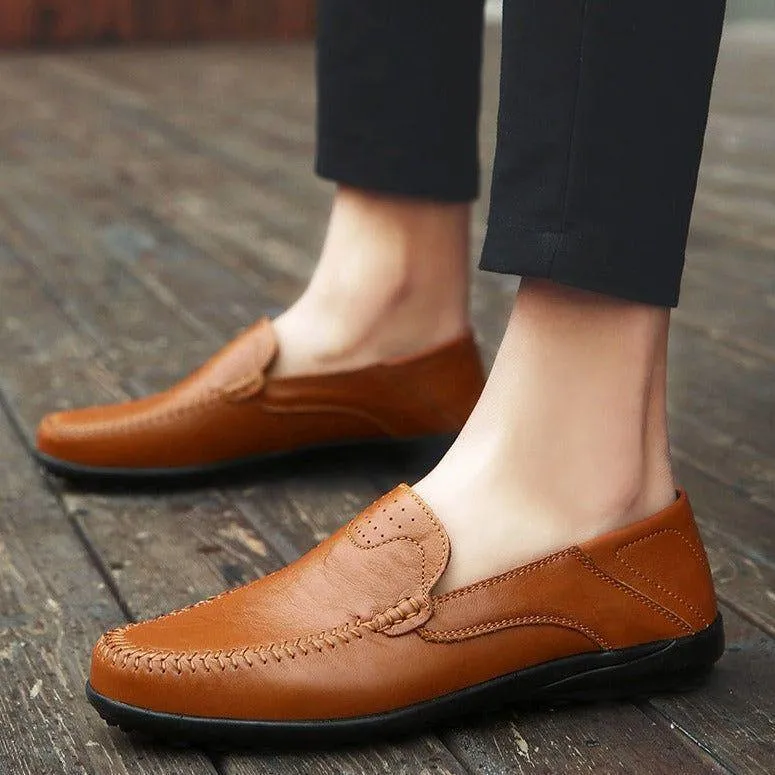 Leather Loafers Men's Casual Shoes JOS0239 Breathable Italian