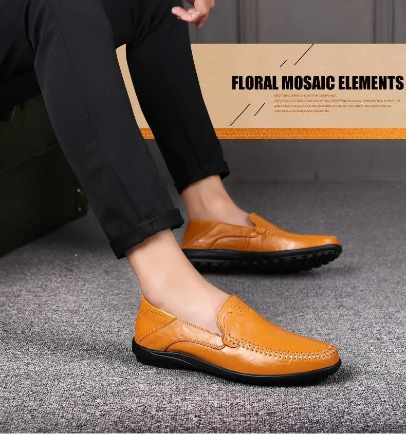 Leather Loafers Men's Casual Shoes JOS0239 Breathable Italian