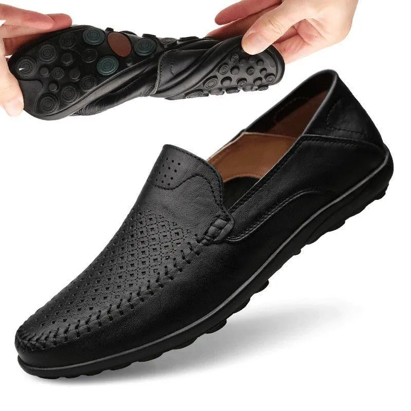 Leather Loafers Men's Casual Shoes JOS0239 Breathable Italian