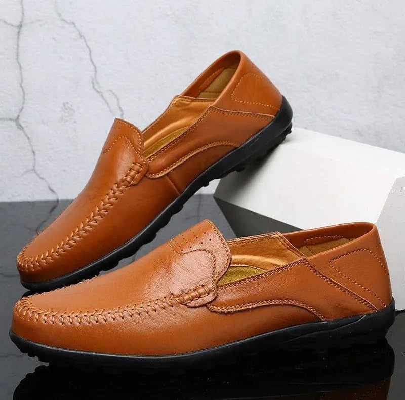 Leather Loafers Men's Casual Shoes JOS0239 Breathable Italian