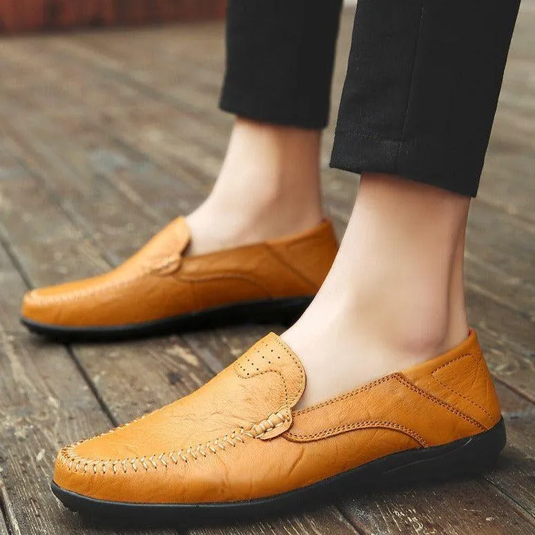 Leather Loafers Men's Casual Shoes JOS0239 Breathable Italian