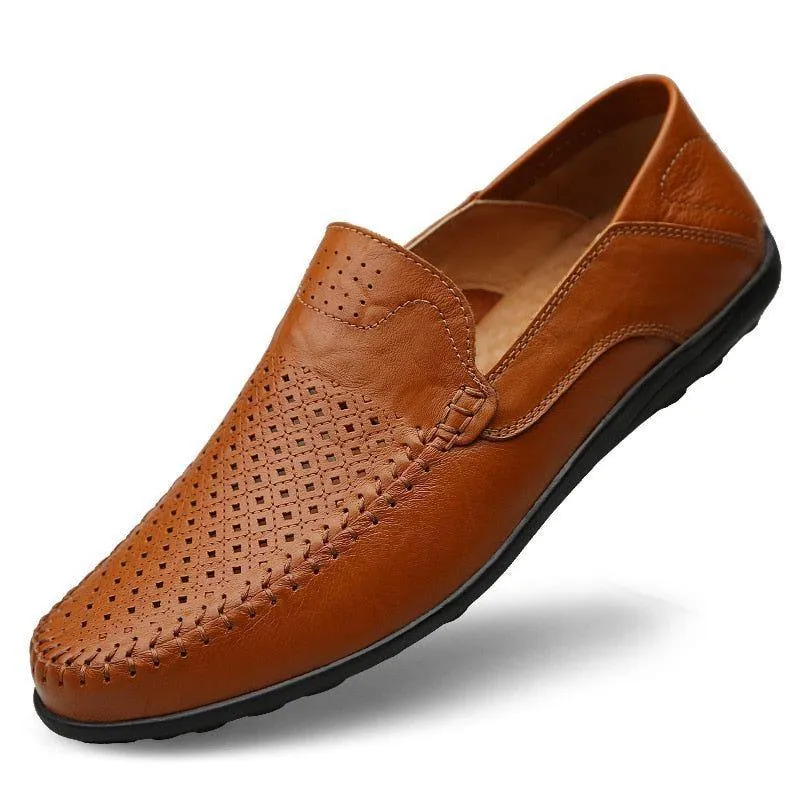 Leather Loafers Men's Casual Shoes JOS0239 Breathable Italian