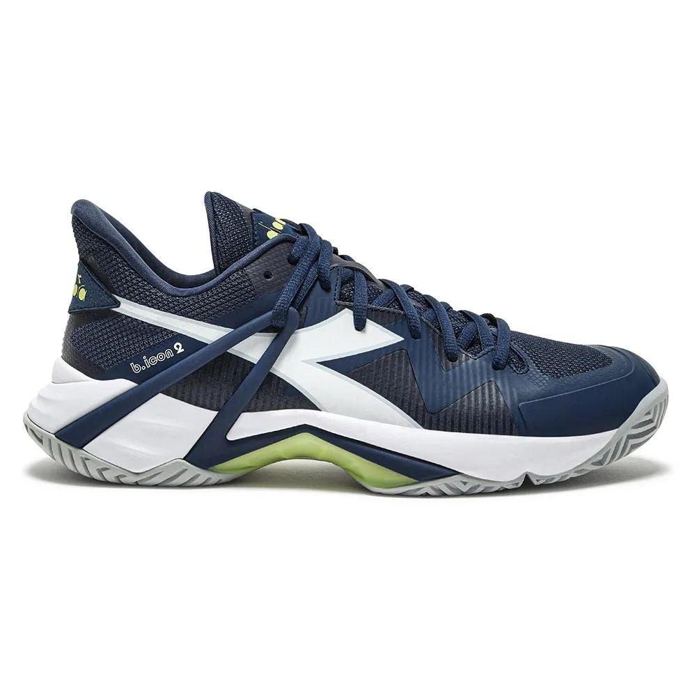 Men`s B.Icon 2 AG Tennis Shoes Pageant Blue and White