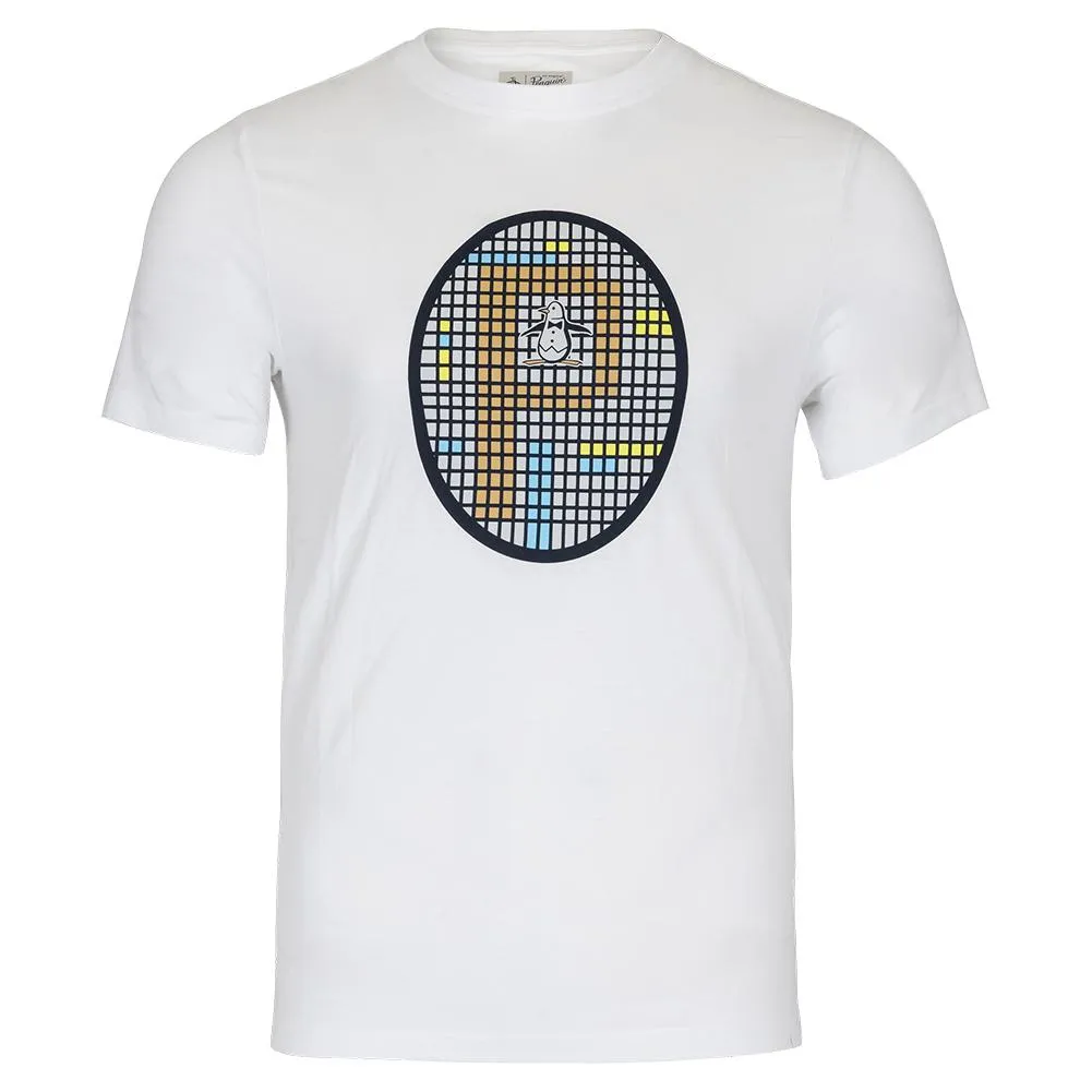Men`s Grid Graphic Tennis Top