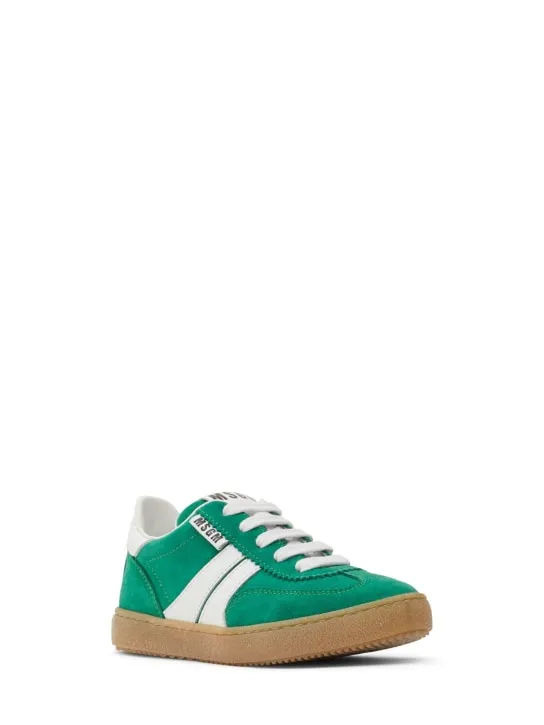 MSGM   Suede lace-up sneakers 