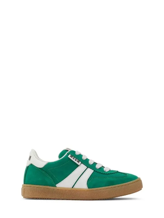 MSGM   Suede lace-up sneakers 