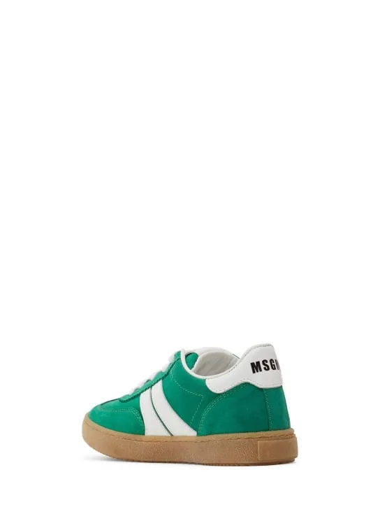 MSGM   Suede lace-up sneakers 