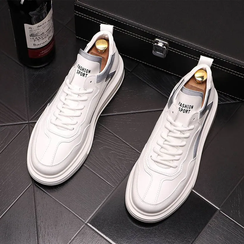 New Fashion Men Luxury Designer White Air Casual Flats Platform Sneakers Skateboard Walik Shoes Sapato Social Masculino