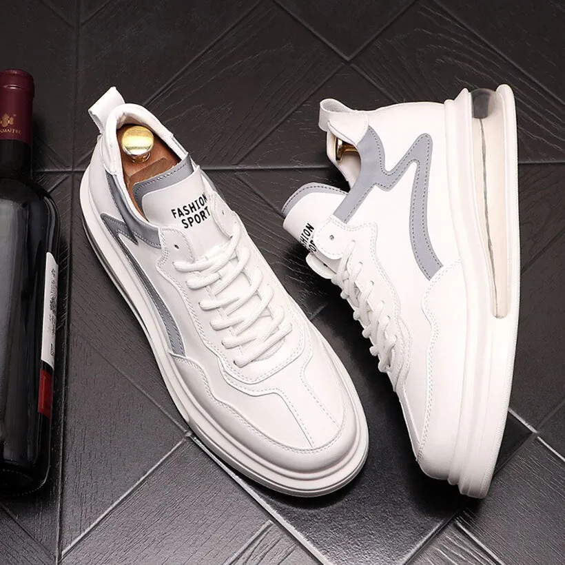 New Fashion Men Luxury Designer White Air Casual Flats Platform Sneakers Skateboard Walik Shoes Sapato Social Masculino