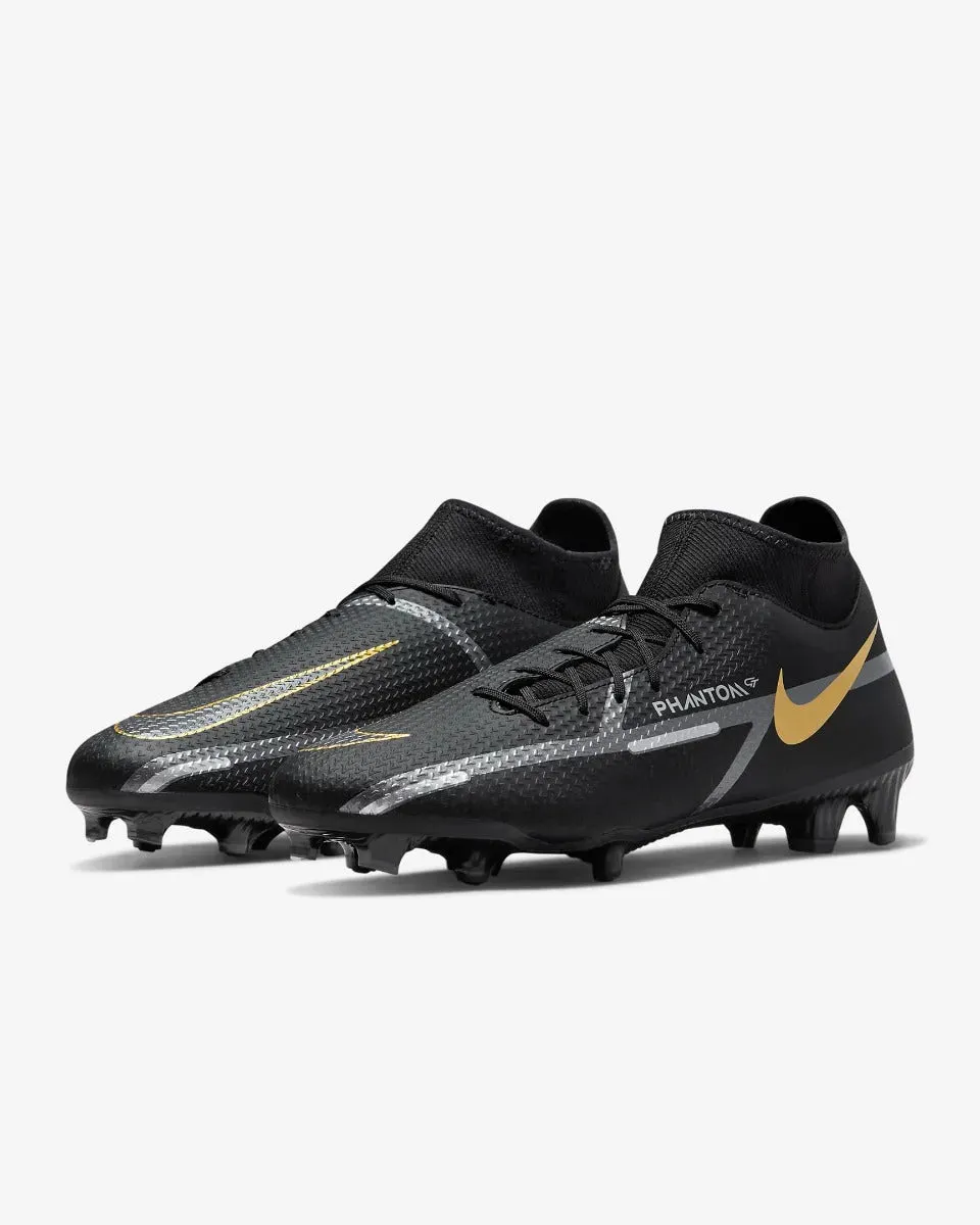Nike Phantom GT2 Academy DF FG - Black-Dark Grey-Gold