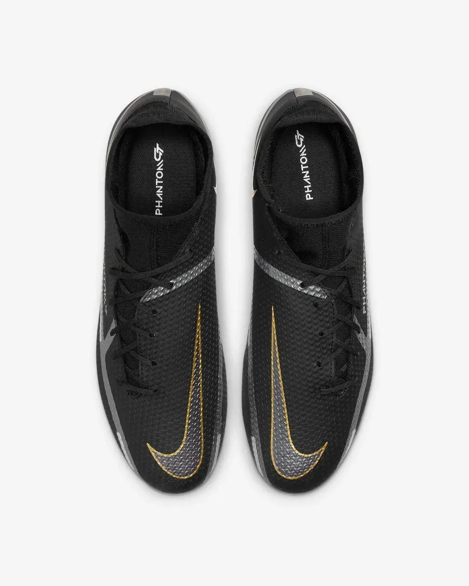 Nike Phantom GT2 Academy DF FG - Black-Dark Grey-Gold