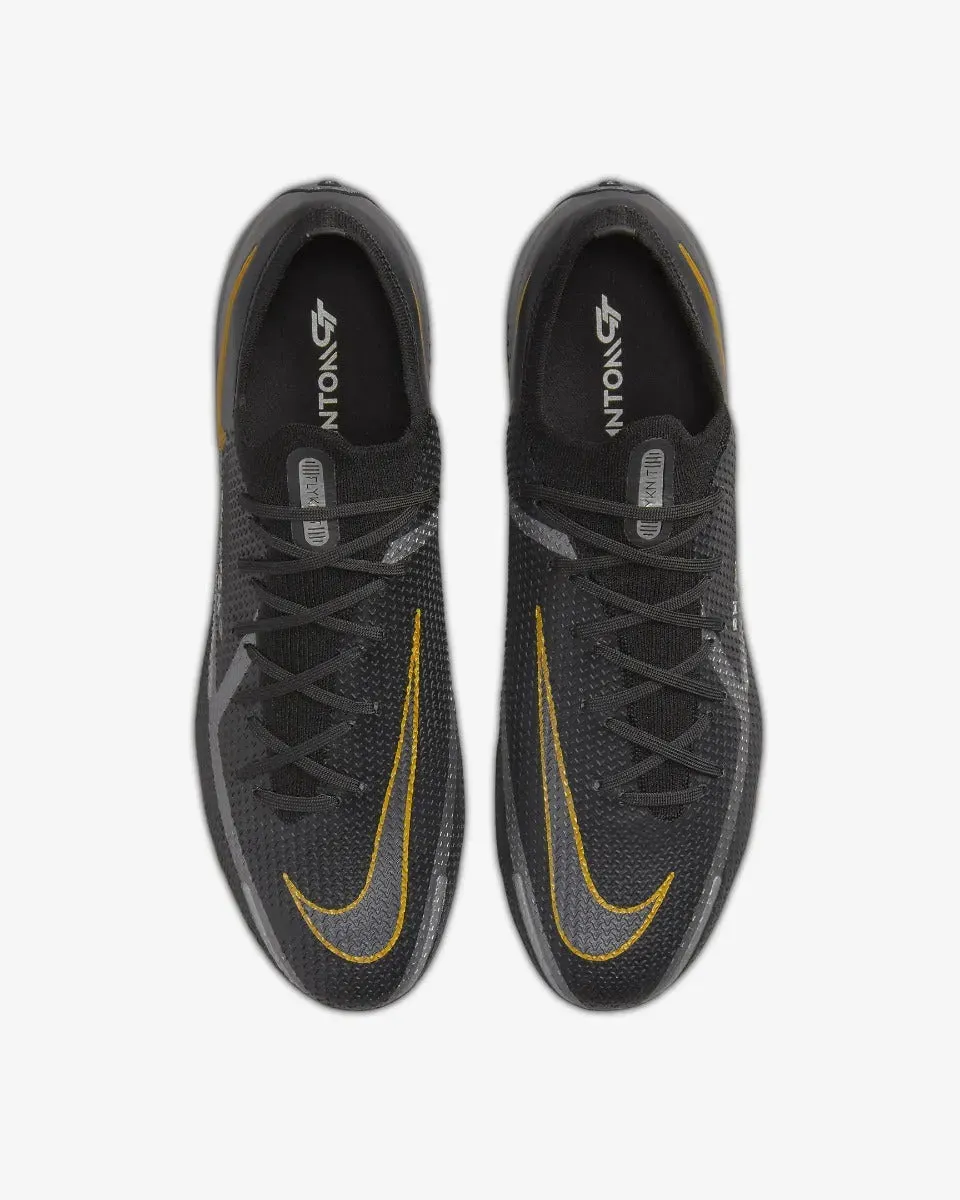 Nike Phantom GT2 Elite FG - Black-Dark Grey-Gold