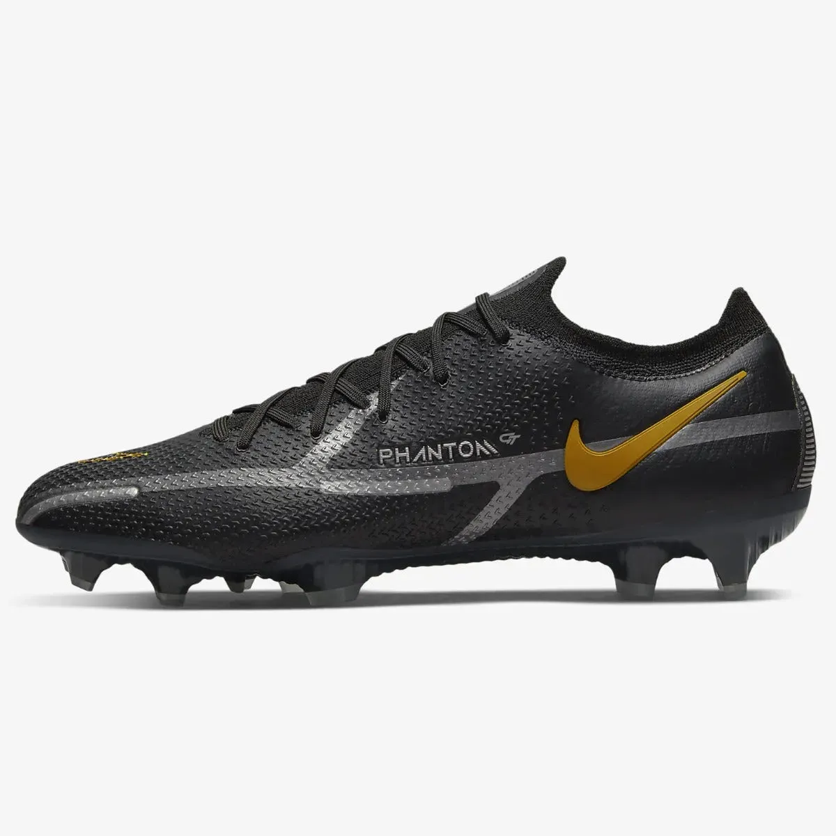 Nike Phantom GT2 Elite FG - Black-Dark Grey-Gold