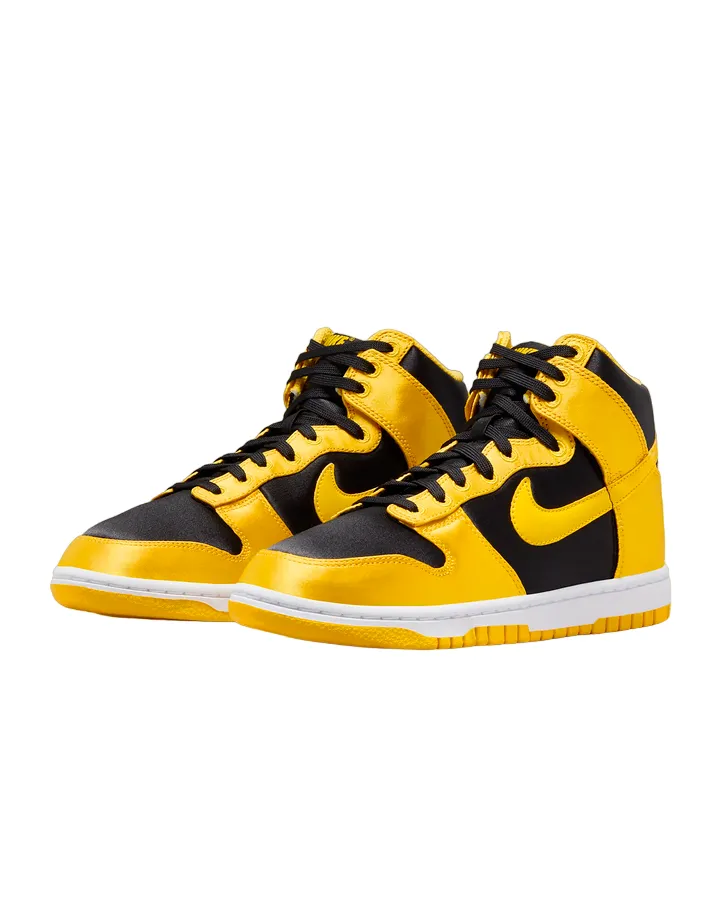 Nike scarpa sneakers da donna Dunk Alta FN4216-001 nero bianco giallo mais