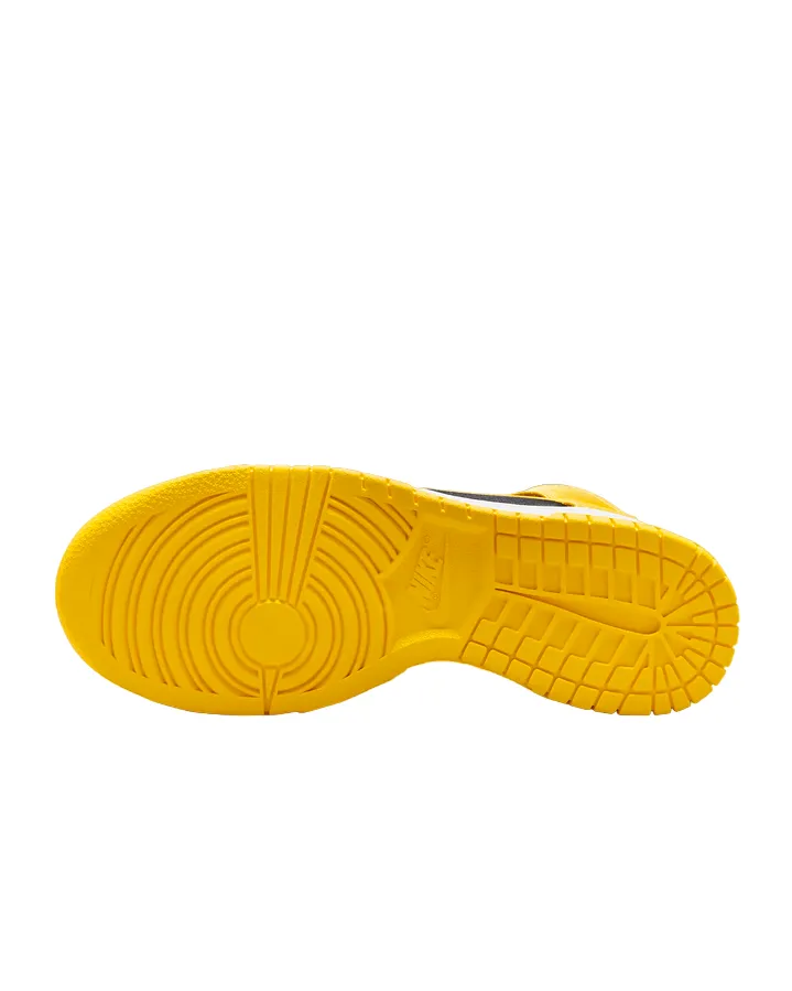 Nike scarpa sneakers da donna Dunk Alta FN4216-001 nero bianco giallo mais