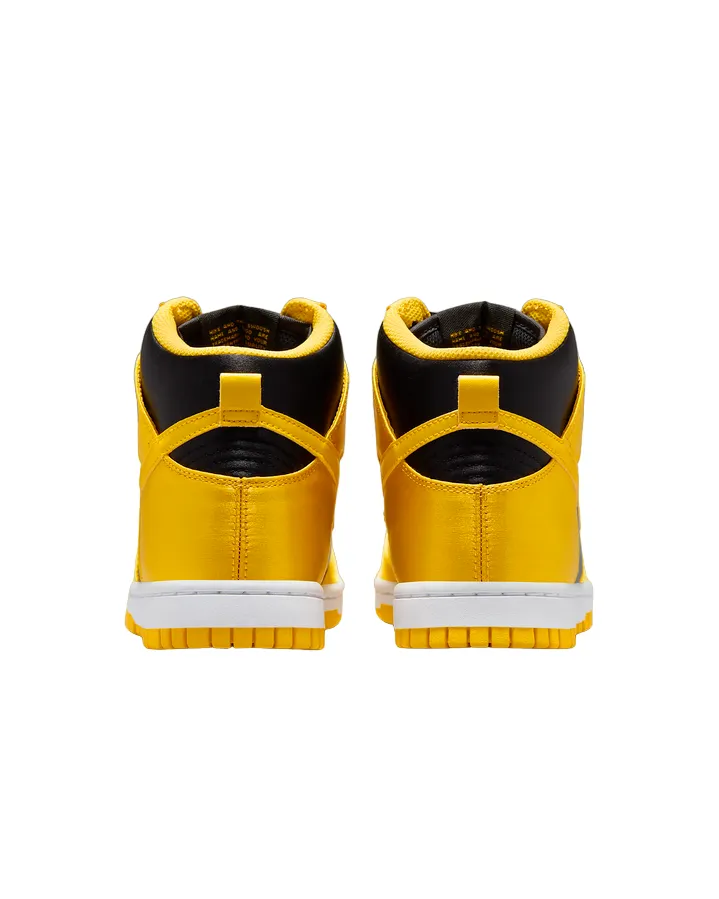 Nike scarpa sneakers da donna Dunk Alta FN4216-001 nero bianco giallo mais