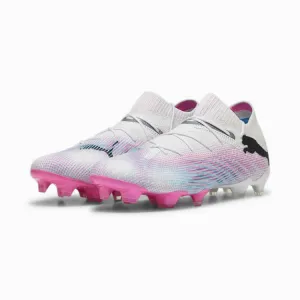 PUMA Future 7 Ultimate FG/AG Adult Soccer Cleats 107599 01 WHITE/PINK/BLUE