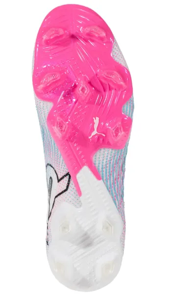 PUMA Future 7 Ultimate FG/AG Adult Soccer Cleats 107599 01 WHITE/PINK/BLUE