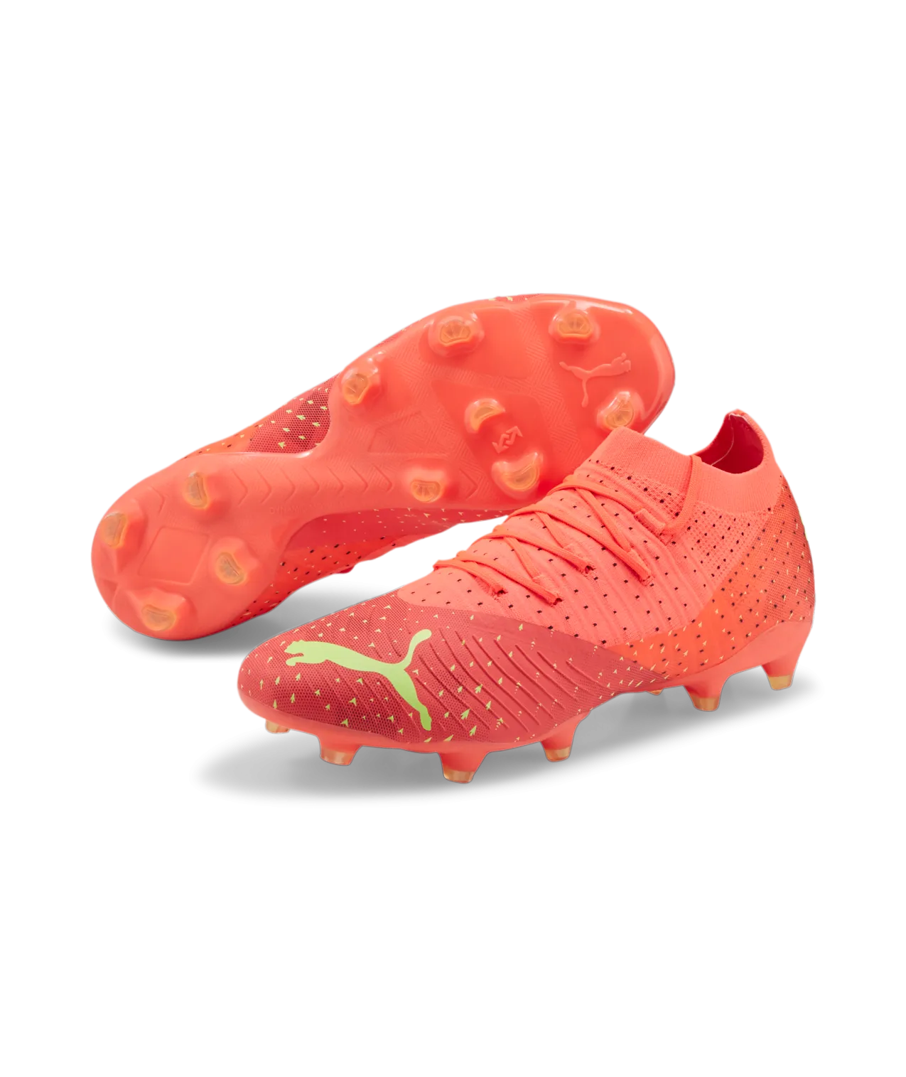 Puma Future Z 3.4  FG/AG Soccer Cleats 106999 03 FIERY CORAL-FIZZY LIGHT-PUMA BLACK-SALMON