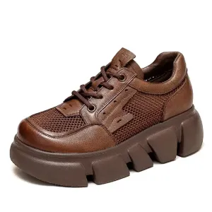 RV147 Mesh Leather Thin Walking Sneaker: Women's Casual Shoes