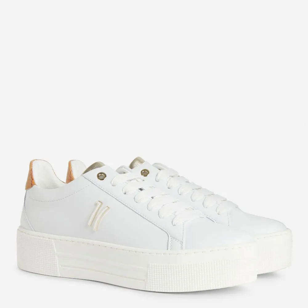 Sneakers Platform Donna 1A Classe Alviero Martini colore Bianco e Geo Classic P136