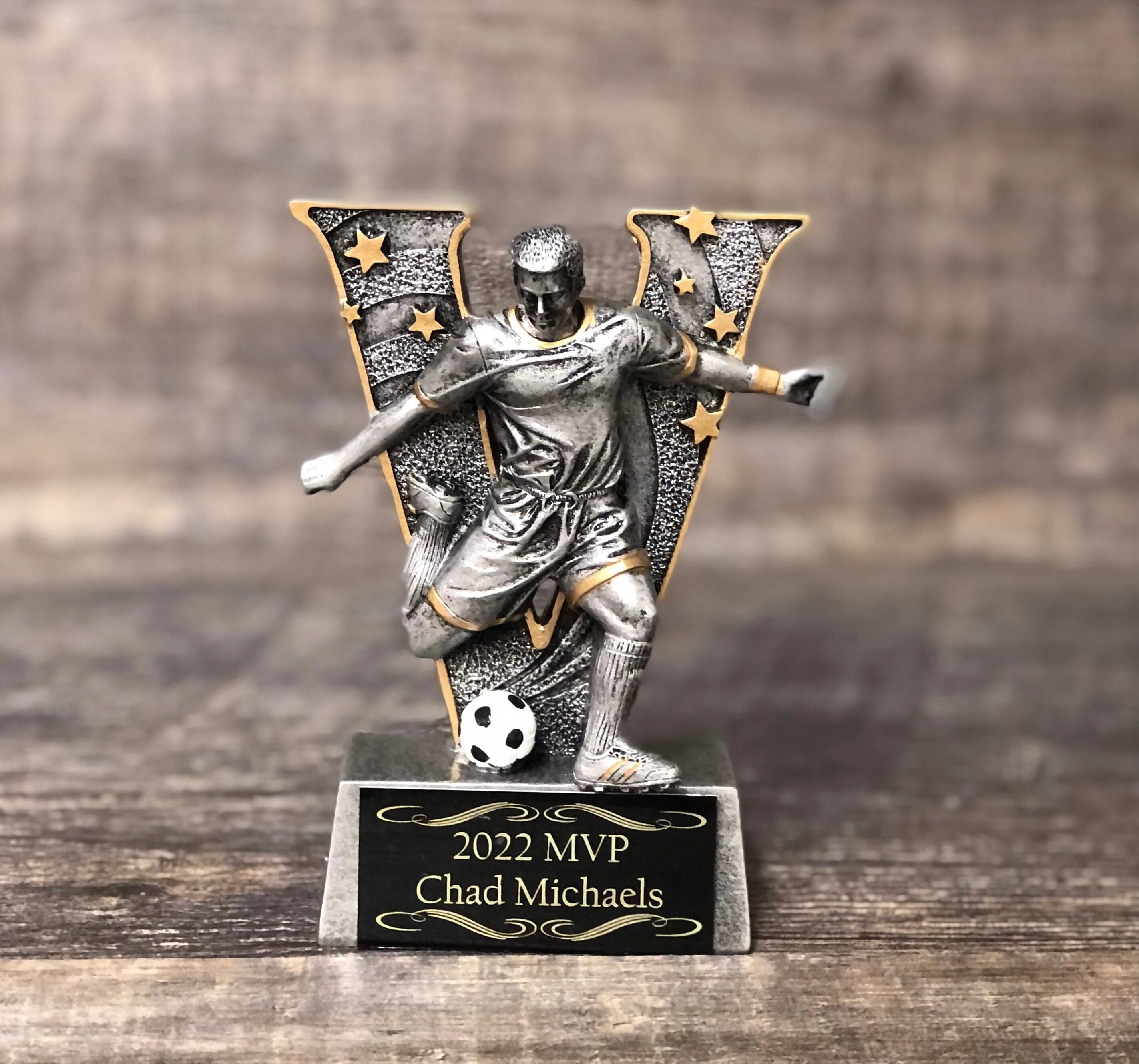 Soccer Trophy Fantasy Soccer Trophy Football Champion Kids Soccer League Custom Trophy Team Sports Award  Economy Participation Trophy