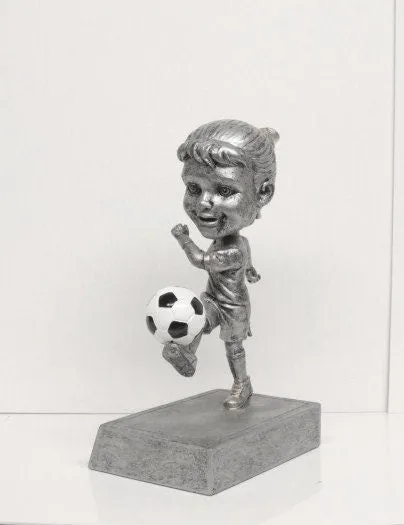 Soccer Trophy Girls Bobble Head Soccer Trophy Award Winning Team Champion Champ Kids / Jr  League Personalized Trophy