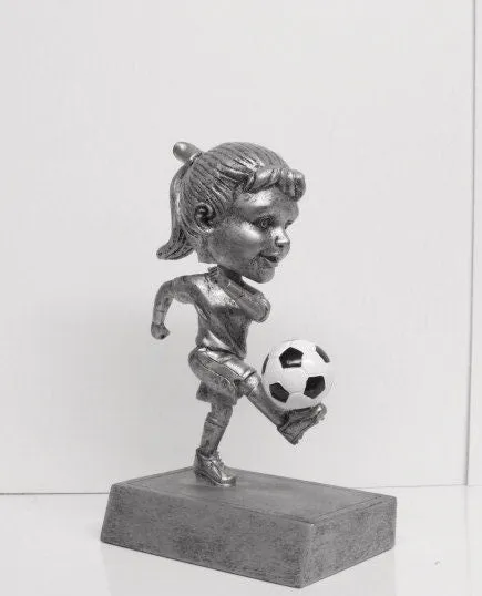 Soccer Trophy Girls Bobble Head Soccer Trophy Award Winning Team Champion Champ Kids / Jr  League Personalized Trophy