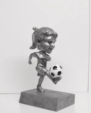 Soccer Trophy Girls Bobble Head Soccer Trophy Award Winning Team Champion Champ Kids / Jr  League Personalized Trophy