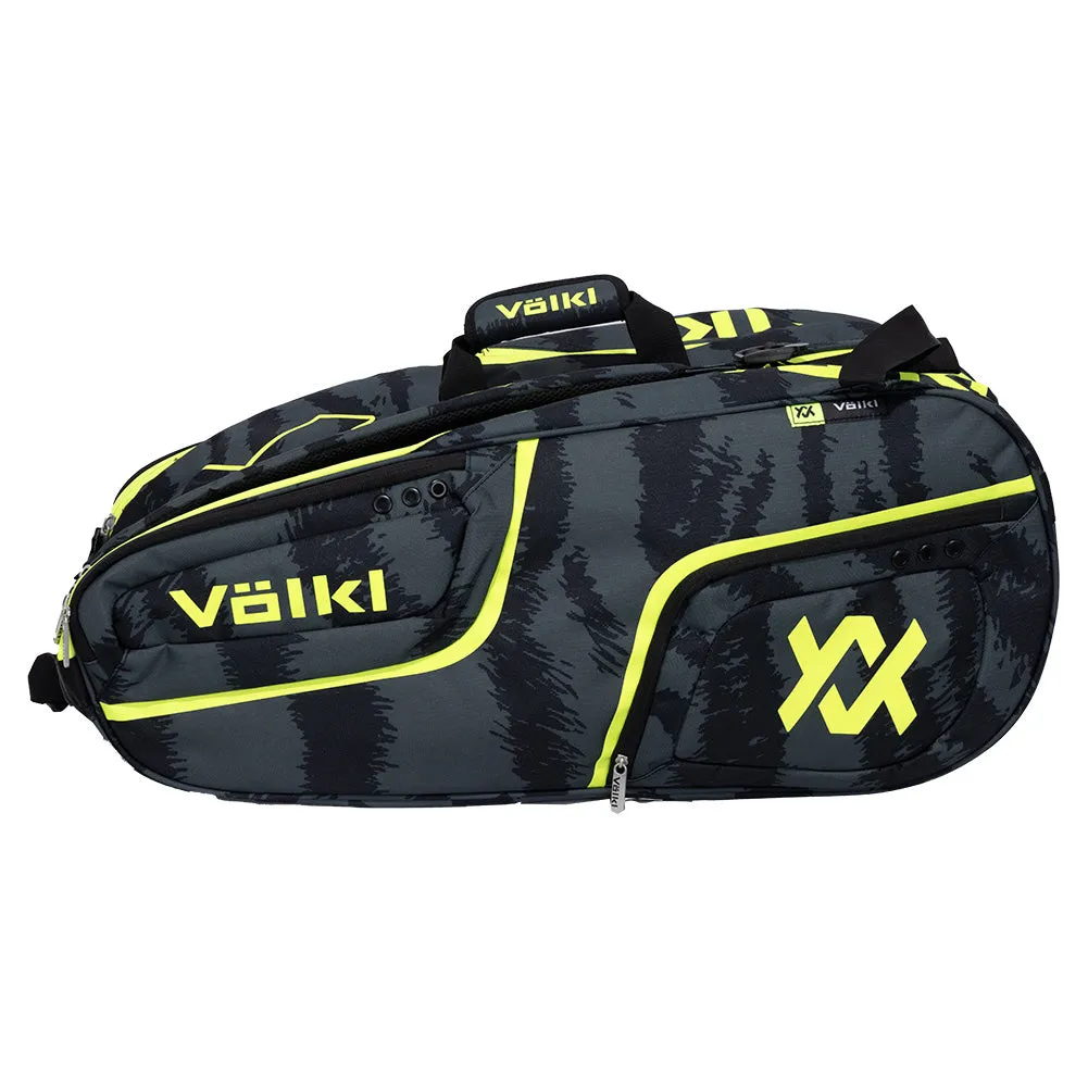 Tour Zebra Mega Tennis Bag Black and Neon Yellow