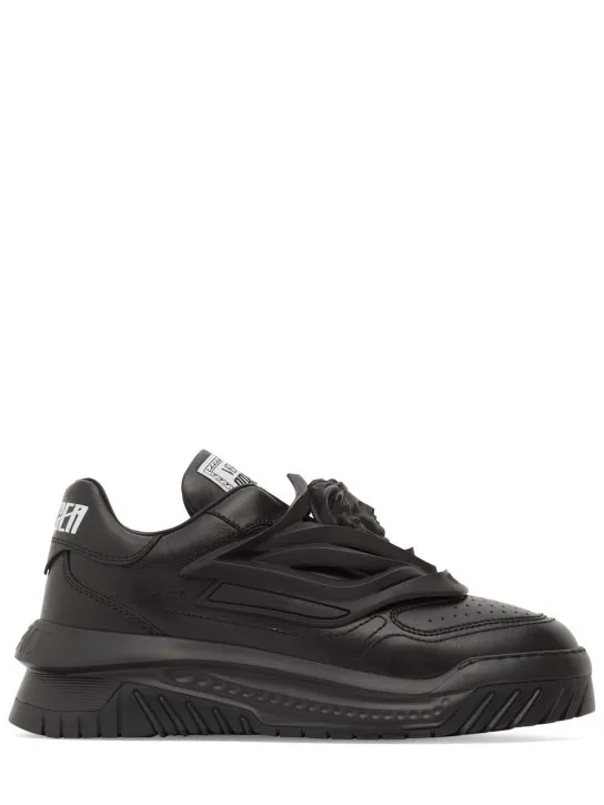 Versace   Leather sneakers 