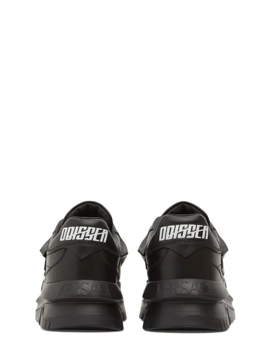Versace   Leather sneakers 