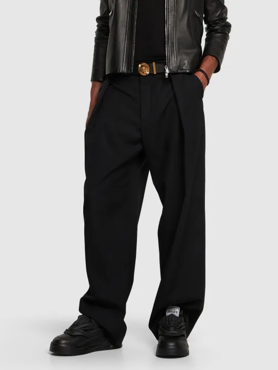 Versace   Leather sneakers 