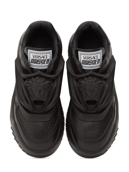 Versace   Leather sneakers 