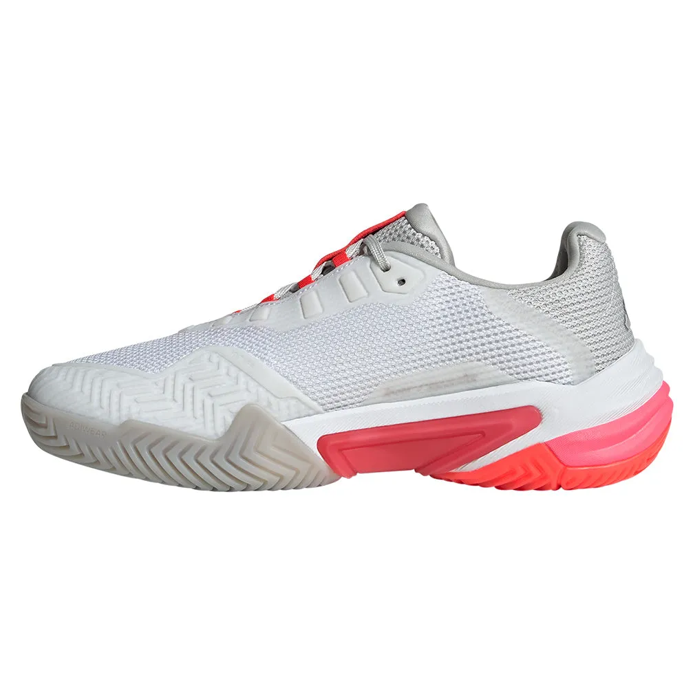 Women`s Barricade 13 Tennis Shoes White and Lucid Red