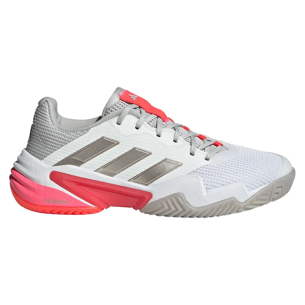 Women`s Barricade 13 Tennis Shoes White and Lucid Red