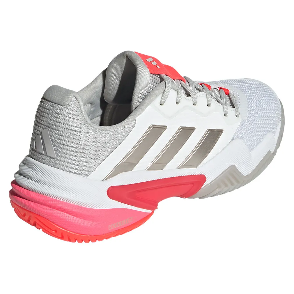 Women`s Barricade 13 Tennis Shoes White and Lucid Red