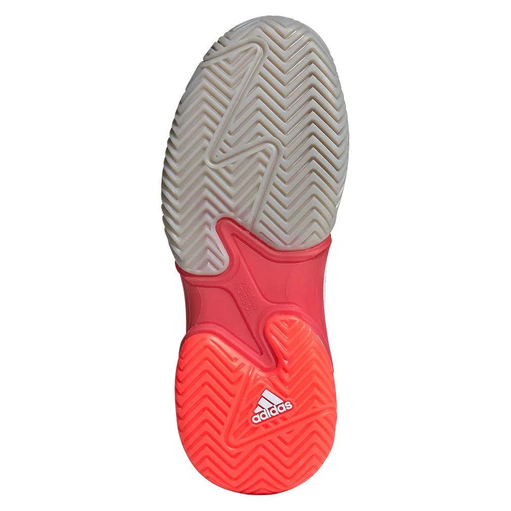 Women`s Barricade 13 Tennis Shoes White and Lucid Red