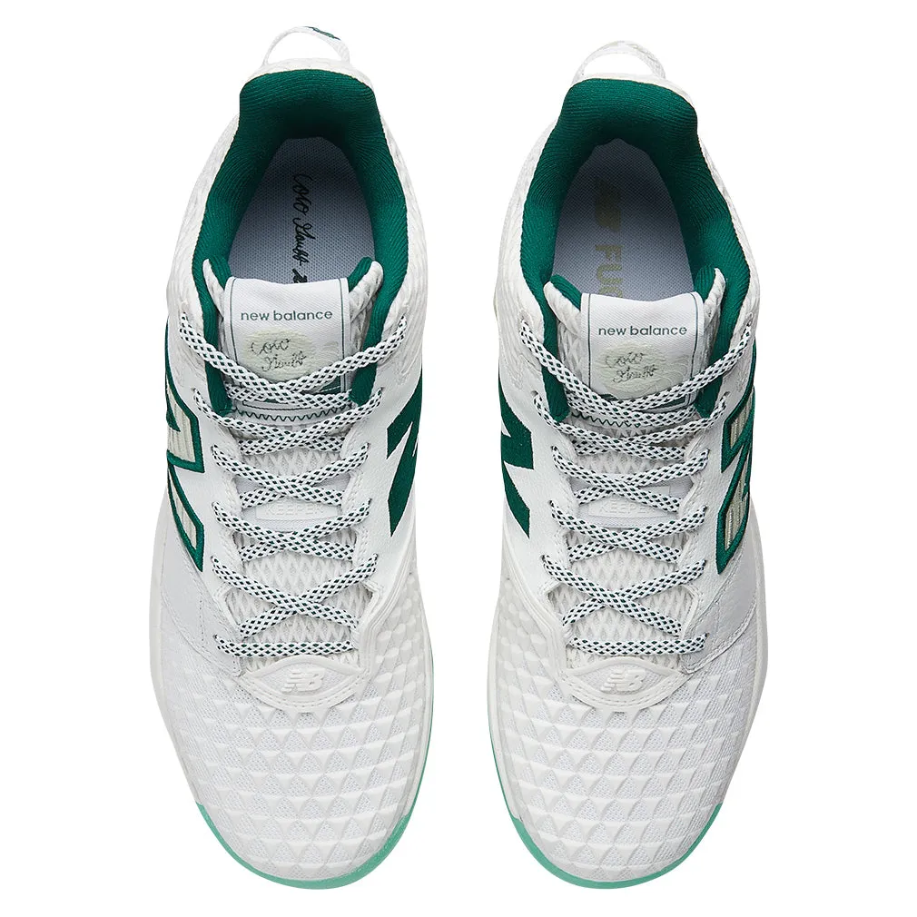 Women`s Coco CG2 D Width Tennis Shoes White and Marsh Green