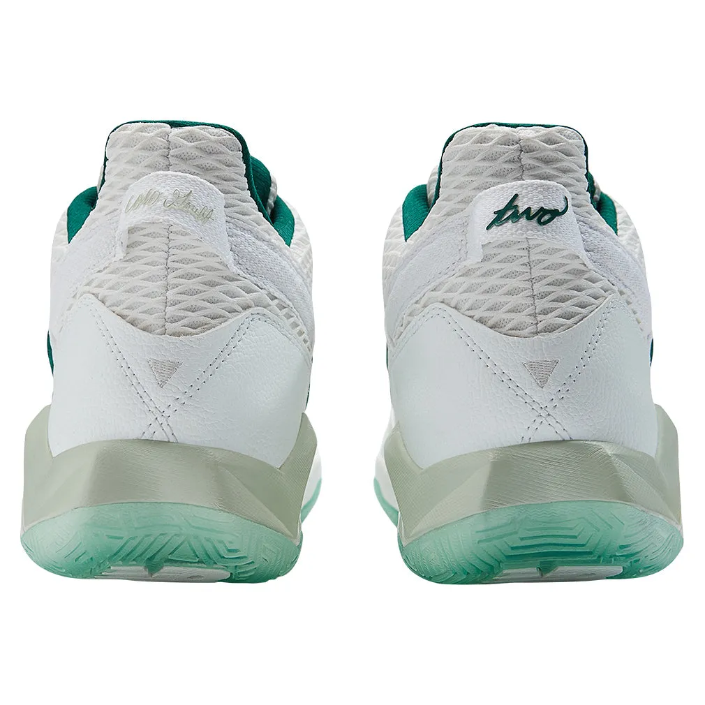 Women`s Coco CG2 D Width Tennis Shoes White and Marsh Green