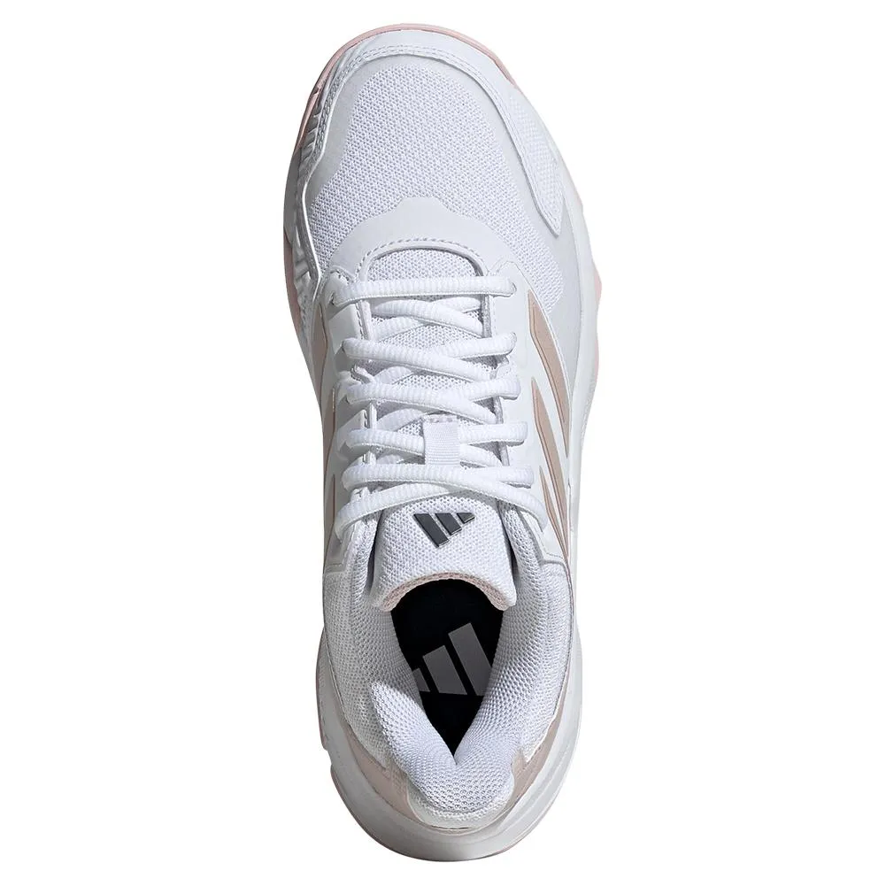 Womens CourtJam Control 3 Tennis Shoes White and Sany Pink Metallic